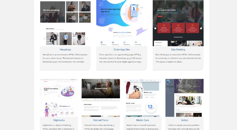 ▎  TemplateMo成立于 2008 年的一个老网站，提供免费的 HTML CSS 网页模板，已经收录了超过 500 个
