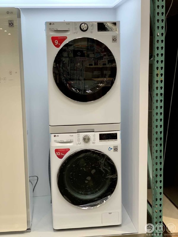 110/10/30 Costco洗衣機+乾衣機的新選擇LG 10.5KG洗衣機+9KG乾衣機，附堆疊架，一套的都配好了!!新商品情報連結 