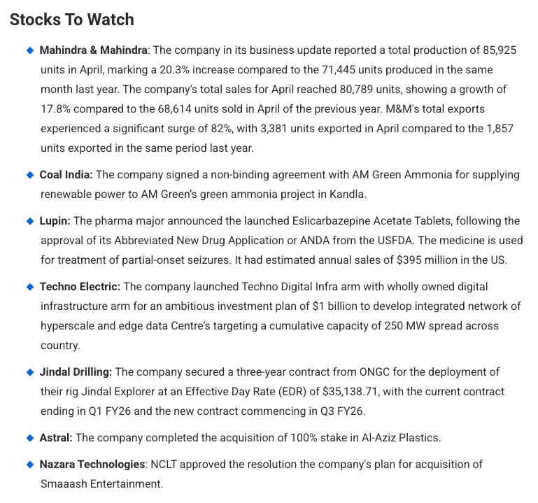 STOCKS TO WATCH