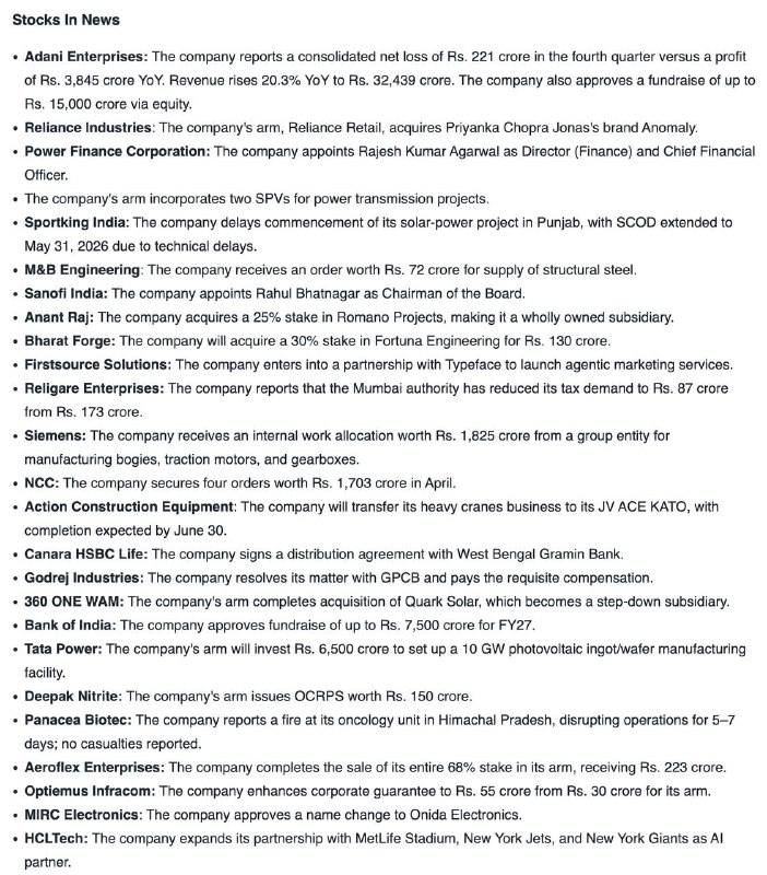 STOCKS IN NEWSSTOCKS IN NEWS