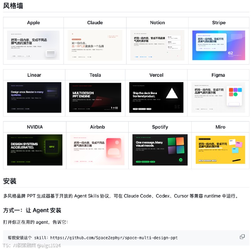 这是一套融合了 62 种设计风格的PPT 制作 Skill，它一次性给你产出 html、pptx、pdf 三种格式的文章