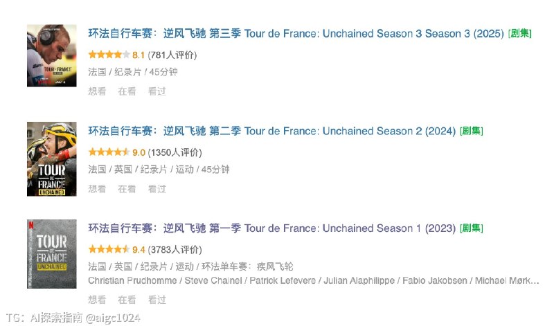 看了一些人去法国看环法比赛拍的片段怎么说呢感觉这个时候在法国骑车是一种非常高级的生活方式怪不得奈飞每年都要给环法拍一部大型纪录片@aigc1024