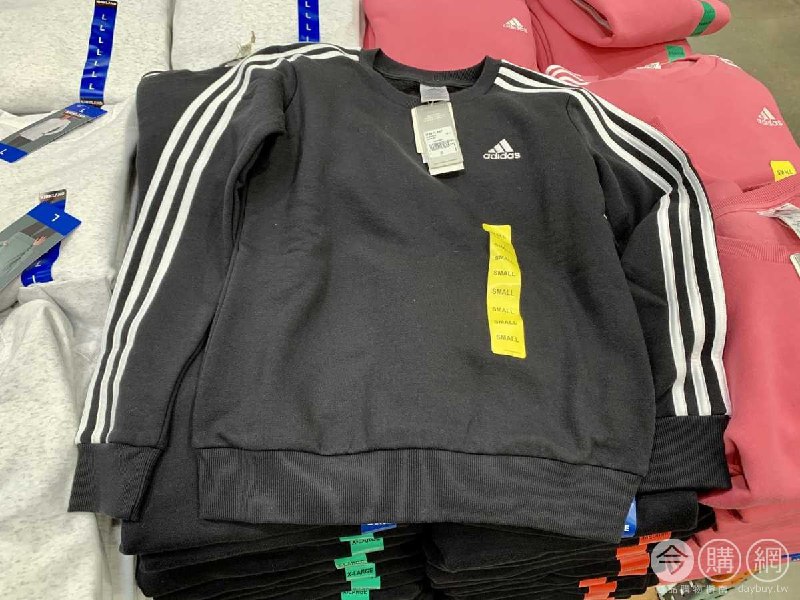 ADIDAS女圓領長袖上衣，Costco新目擊，黑、桃紅兩個顏色，外觀好搭配，亞洲尺寸 S~XL