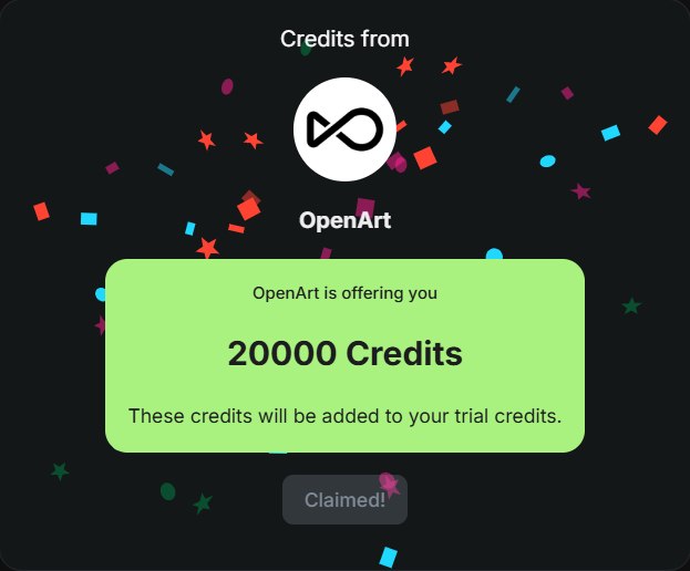 🎁 OPENART FREE CREDITS