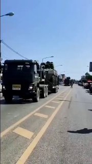 泰国军队继续调动兵力和重型武器，已经进入柬埔寨领土！ 这是来自泰国的视频‼️