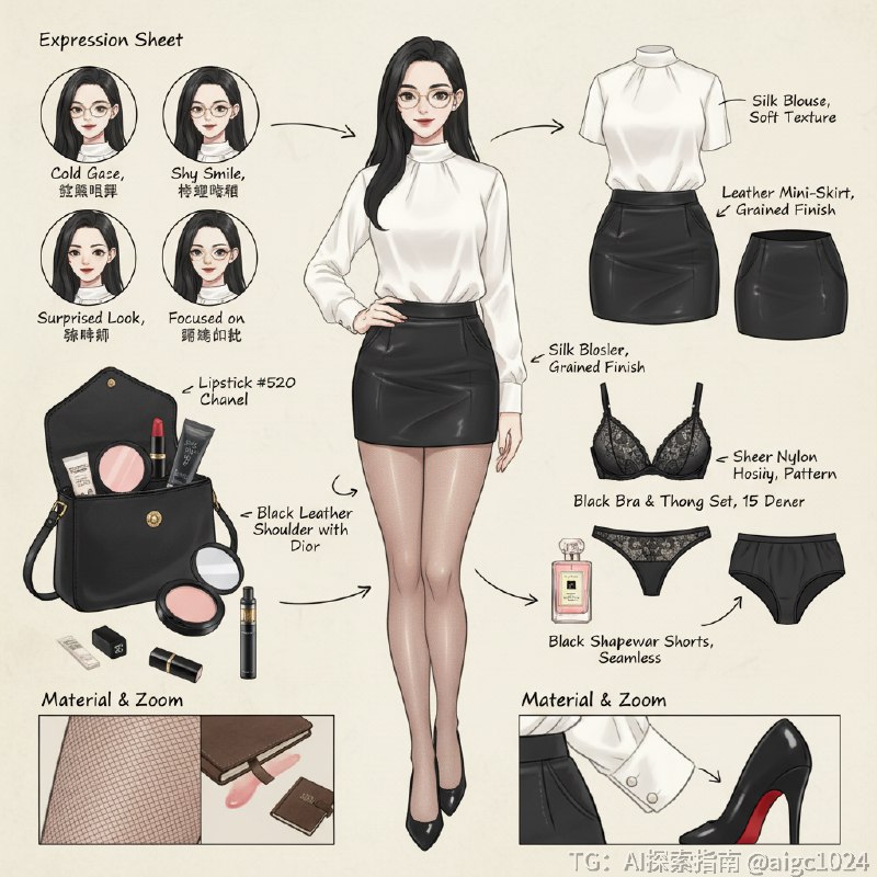 AI穿搭分解图 太强啦@aigc1024AI穿搭分解图 太强啦@aigc1024