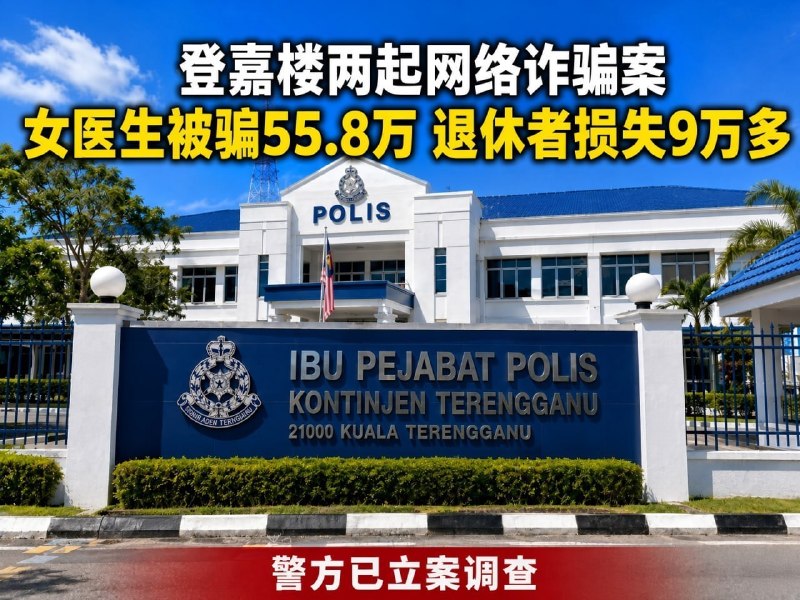 东南亚华人大事件：女医生77次转账被骗55.8万令吉 退休人员想借1万反被骗9万多 马配图