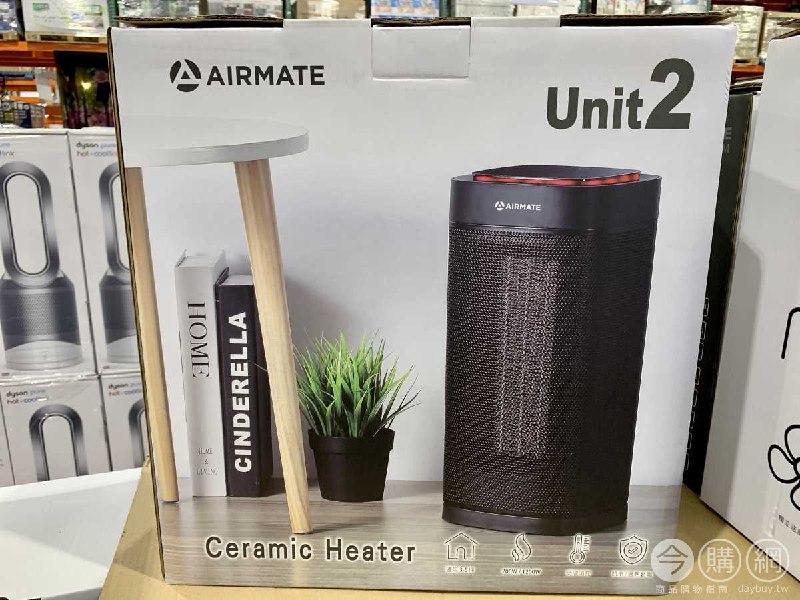 Costco新商品，艾美特陶瓷電器2入 ，傾倒、高溫自動斷電，自動擺頭功能，活性碳濾網，溫度設定至35度，定時關機功能