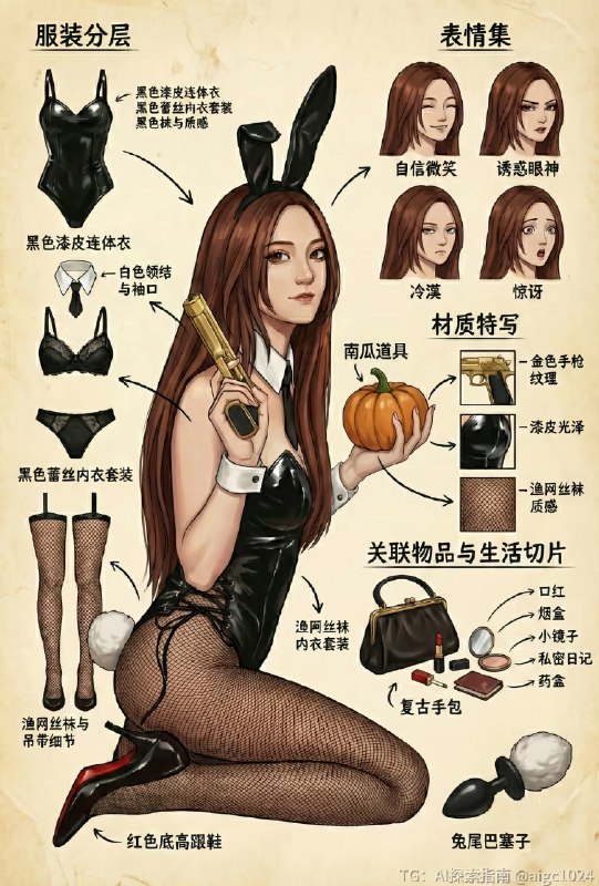 Nanobanana像素级拆解提示词 角色设定你是一位顶尖的游戏与动漫概念美术设计大师 ，擅长制作详尽的角色设定图