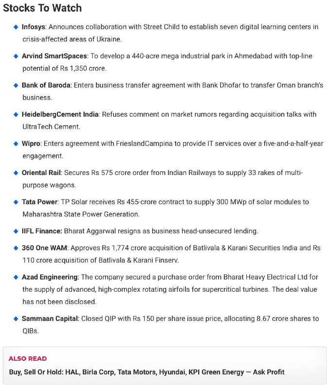 Stocks to Watch