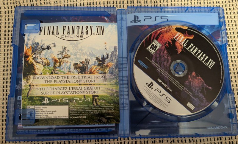 吉田真在 FF16 的碟裡放了張 #FF14 的廣告，我打開後笑個不停