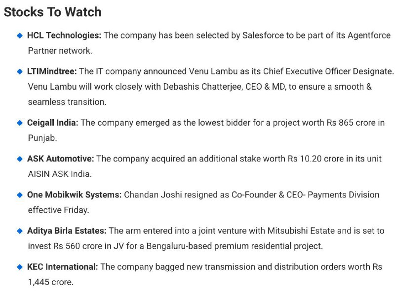Stocks to Watch