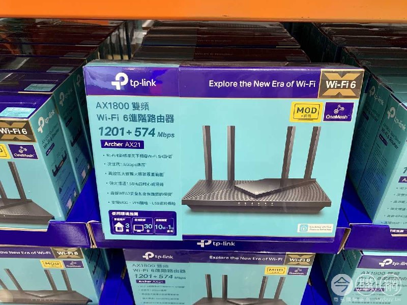 Costco 新款的TP-LINK WIFI6無線路由器上架了，支持ONEMESH功能可以搭配同品牌的訊號延伸器來減少死角，全戶1個WIFI名無縫轉換，家有MOD他也支援，方便牽線