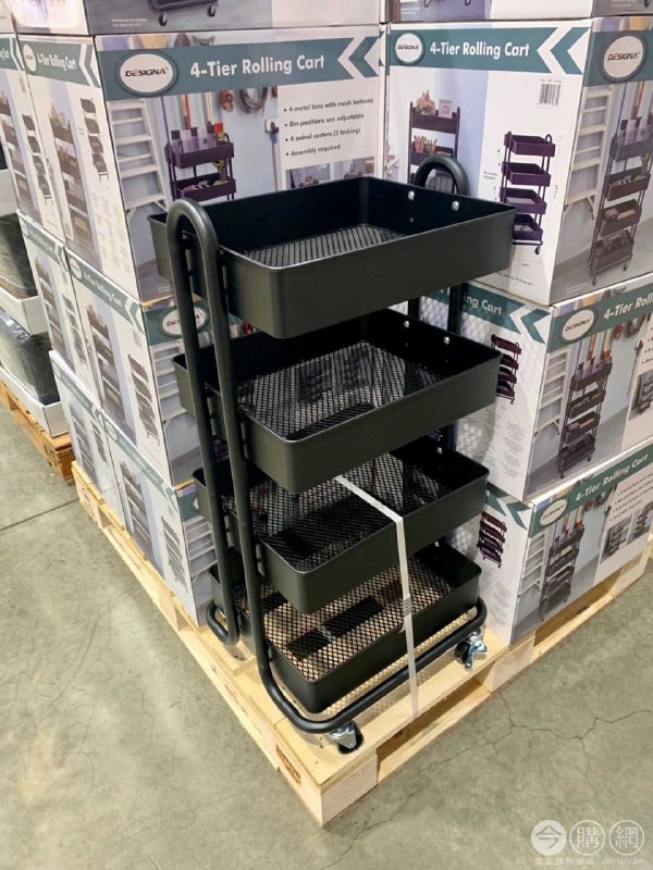 #Costco好市多02月新品通知DESIGNA 四層置物收納推車 #707386