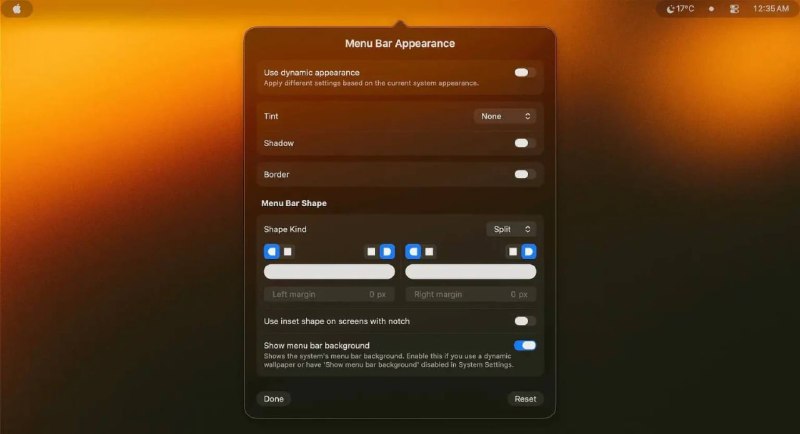 Thaw：开源macOS 26 的菜单栏管理器，增强菜单栏功能和显示之前在资源站阿喵我分享过ICE，macOS 菜单栏管理神器，4M 小巧免费开源，支持隐藏菜单栏，并提供多种触发方式显示隐藏项，可惜停更了