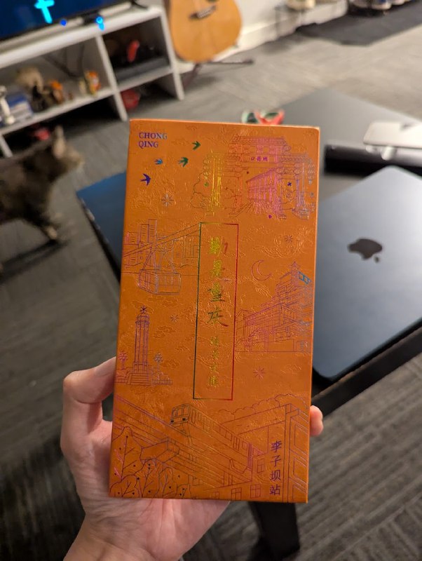 太國際化了家人們，在我鄉下印度朋友家，看到了重慶文創紀念品