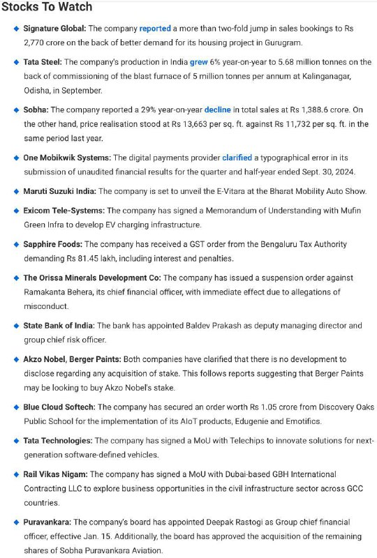 Stocks to WatchStocks to Watch