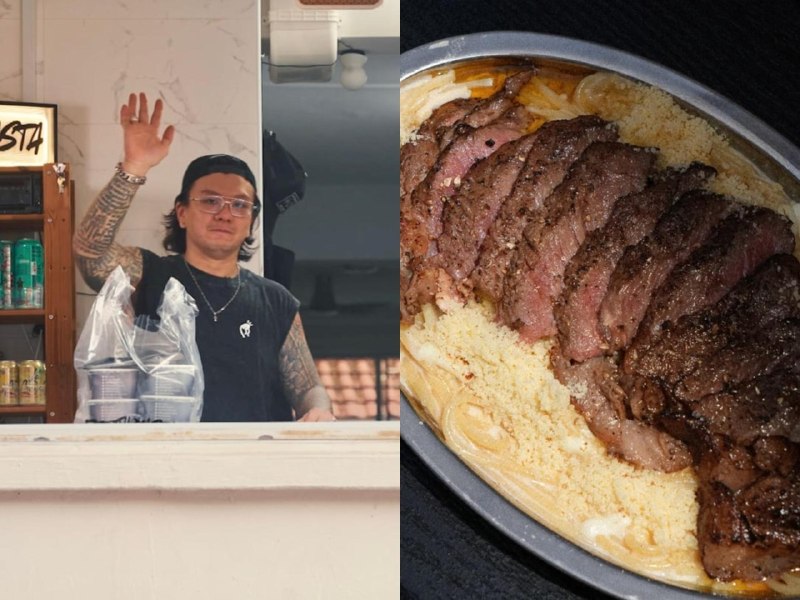 Doughnut burgers from an HDB kitchen window? 🍩 A former fine-dining chef is serving up the unusual creation, along with restaurant-style pasta, from his parents' Bukit Batok flat.