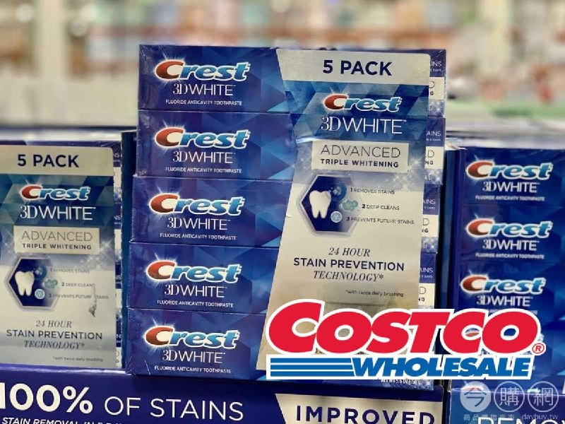 美國原裝進口的名牌 CREST 3D 潔白牙膏，好市多新上架，容量比市面大條，價格比市面便宜，很可以👍新商品情報連結 