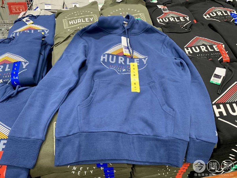 Costco新上架HURLEY男生長袖帽T， 有藍 黑 墨綠三個顏色，美國尺寸 S-XL 😎新商品情報連結 