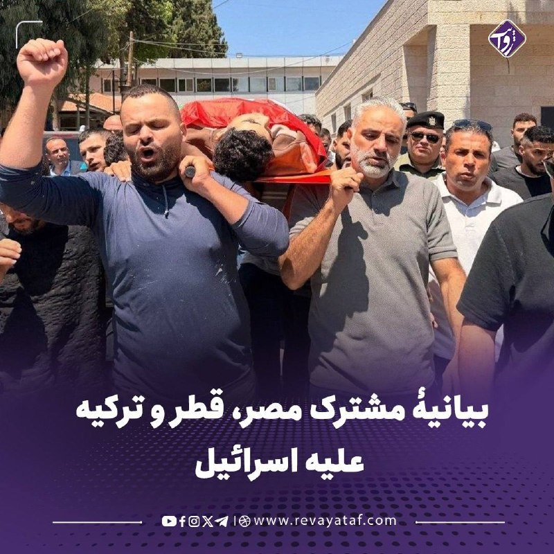 روایت revayataf: ▪️ مصر، قطر و ترکیه در بیانیهای مشترک، حملات اخیر رژیم صهیونیستی در نوار غزه را بهشدت محکوم کرده و از نقض مستمر آتشبس