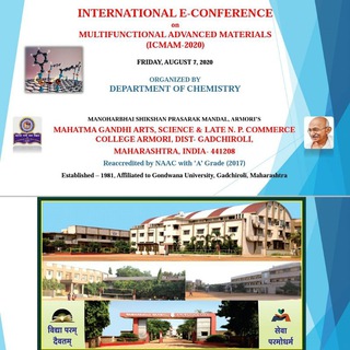 INTERNATIONAL E-CONFERENCE ON MULTIFUNCTIONAL ADVANCED MATERIALS (ICMAM-2020 MGCA)