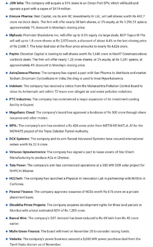 STOCKS TO WATCH