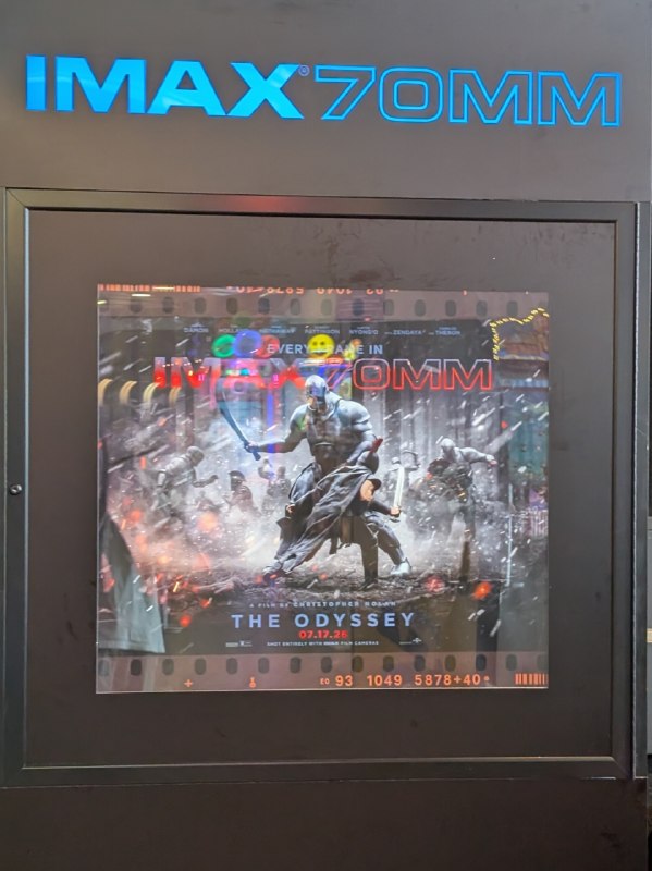 來看 IMAX 70mm 的 The Odyssey，全亞洲現在都沒能放 IMAX 70mm 的影院，高低得體驗下