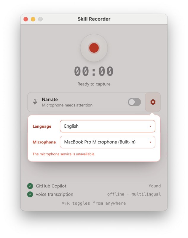 Skill Recorder：微软开源Agent 技能录制工具+使用教程，录制真实的电脑操作过程，一遍就能生成可复用 Skill🗂链接：AppMiao  / Github #⃣标签：#AI #Agent🌍频道 😮群聊 🉐投稿 🔥合作