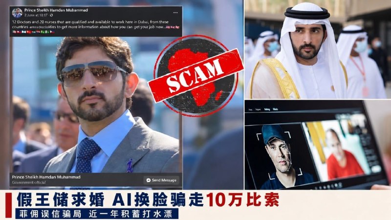 东南亚华人大事件：菲佣误信假迪拜王储求婚 AI换脸视频骗走近一年积蓄 一名菲律宾女佣在配图