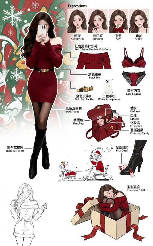 我的圣诞女孩来啦🎄🎁@aigc1024