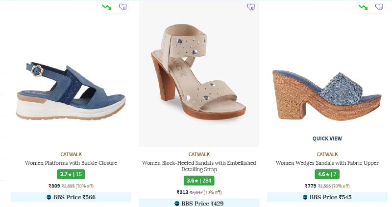 On Catwalk Women Footwears.