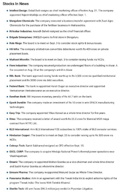 STOCKS TO WATCHSTOCKS TO WATCH